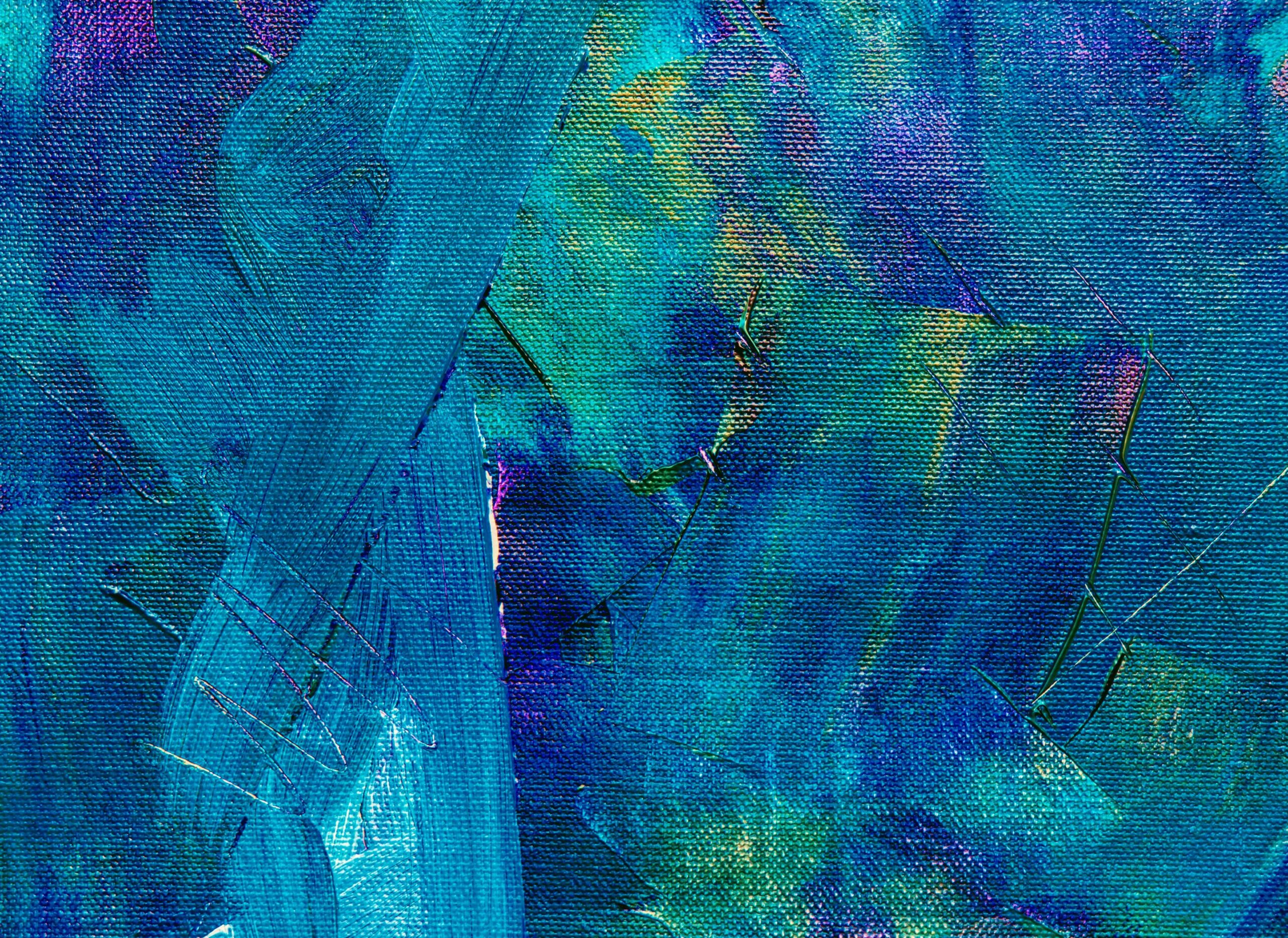 d.i.y project - blue and green painting